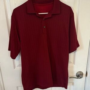 PGA TOUR Burgundy Polo Shirt for Men